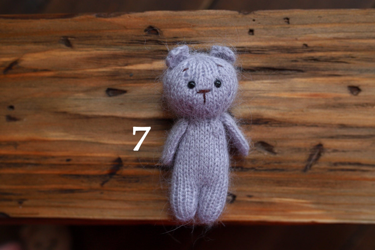Newborn Knit Teddy Bear Outfit with Toy,Newborn Photography Props Set, Newborn Teddy Bear Outfit, Newborn Photo Props,Baby Bear Crochet Toy