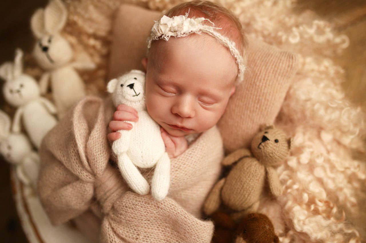 Newborn Knit Teddy Bear Outfit with Toy,Newborn Photography Props Set, Newborn Teddy Bear Outfit, Newborn Photo Props,Baby Bear Crochet Toy
