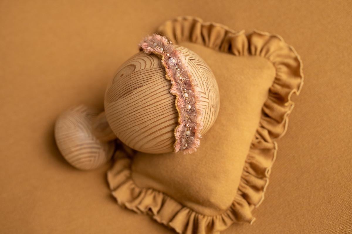 Newborn Photography Prop Set,Newborn Backdrop Fabric,Newborn Pillow,Newborn Headband,Newborn long natural wraps,Newborn photography outfit