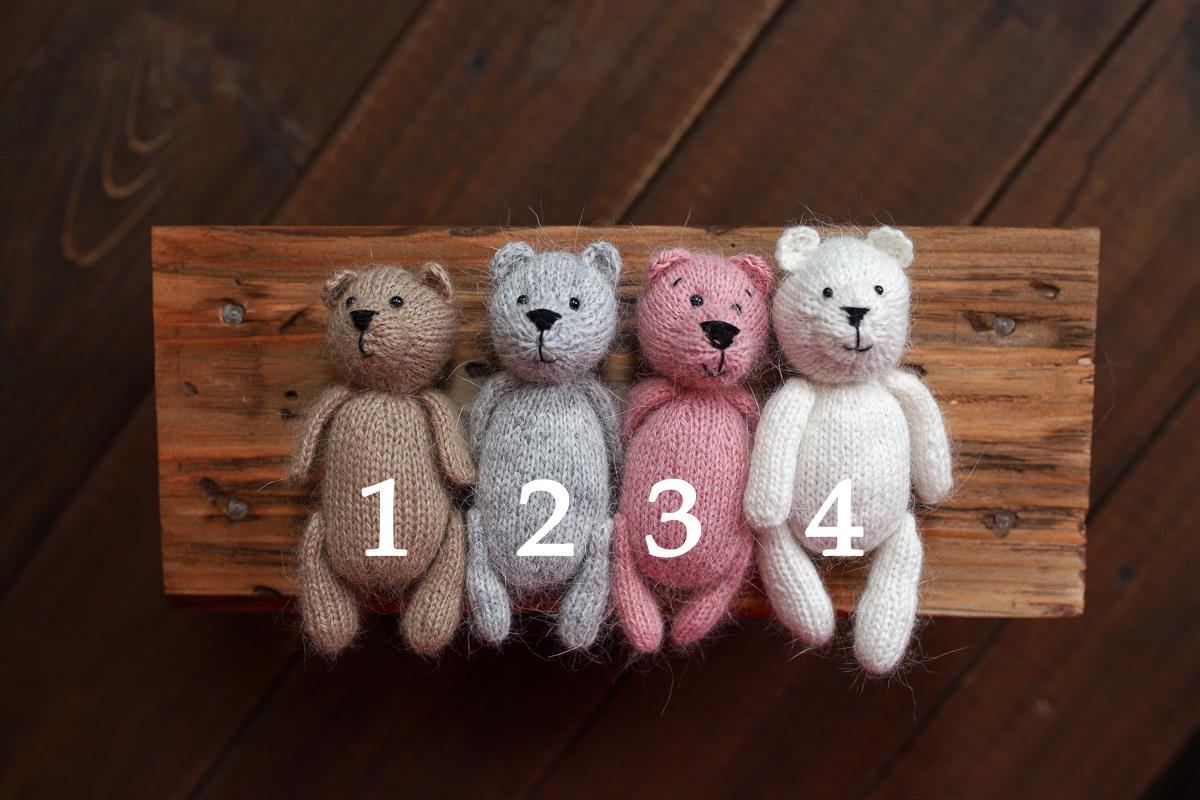 Newborn Knit Teddy Bear Outfit with Toy,Newborn Photography Props Set, Newborn Teddy Bear Outfit, Newborn Photo Props,Baby Bear Crochet Toy