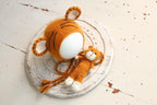 Newborn Knitted Tiger Photography Props,Newborn Tiger Hat,Newborn Knit Tiger Toy,Baby Tiger Crochet Toy,Newborn Photography Prop