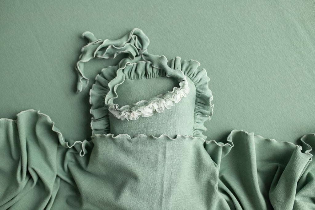 Newborn Photography Prop Set,Newborn Backdrop Fabric,Newborn Pillow,Newborn Headband,Newborn long natural wraps,Newborn photography outfit