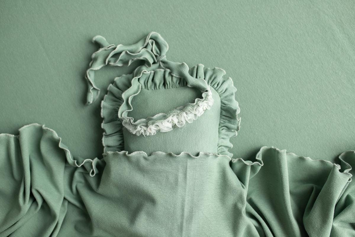 Newborn Photography Prop Set,Newborn Backdrop Fabric,Newborn Pillow,Newborn Headband,Newborn long natural wraps,Newborn photography outfit