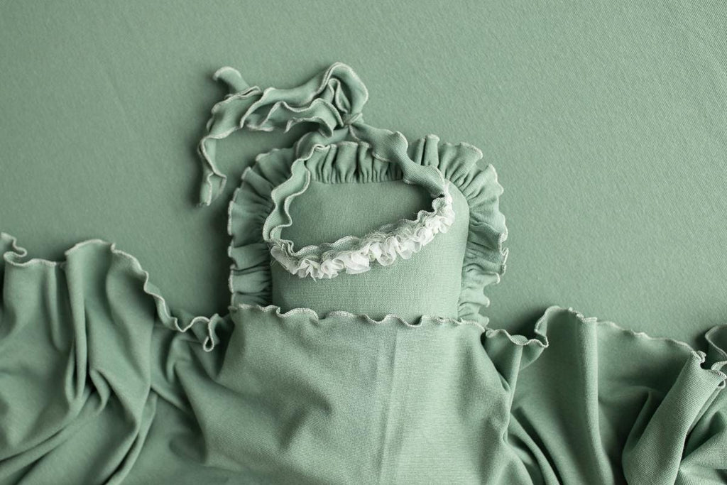 Newborn Photography Prop Set,Newborn Backdrop Fabric,Newborn Pillow,Newborn Headband,Newborn long natural wraps,Newborn photography outfit