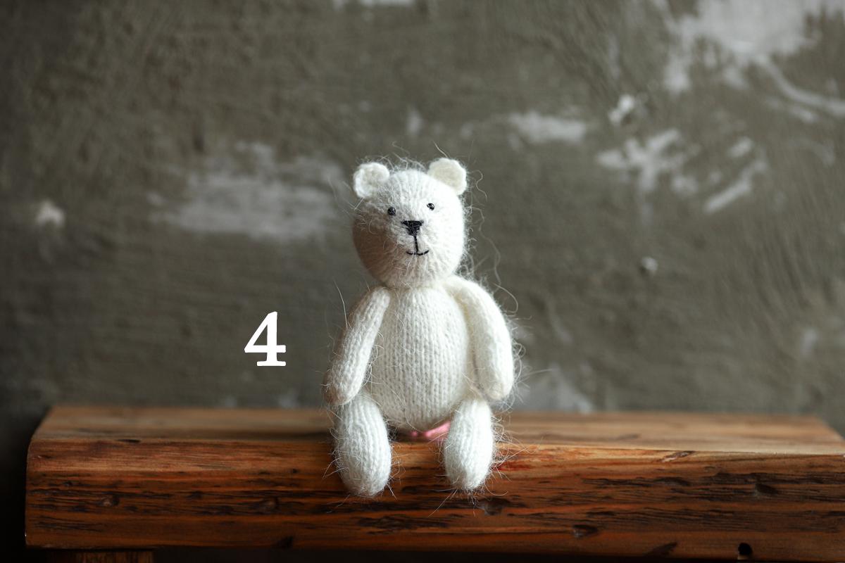 Newborn Knit Teddy Bear Outfit with Toy,Newborn Photography Props Set, Newborn Teddy Bear Outfit, Newborn Photo Props,Baby Bear Crochet Toy