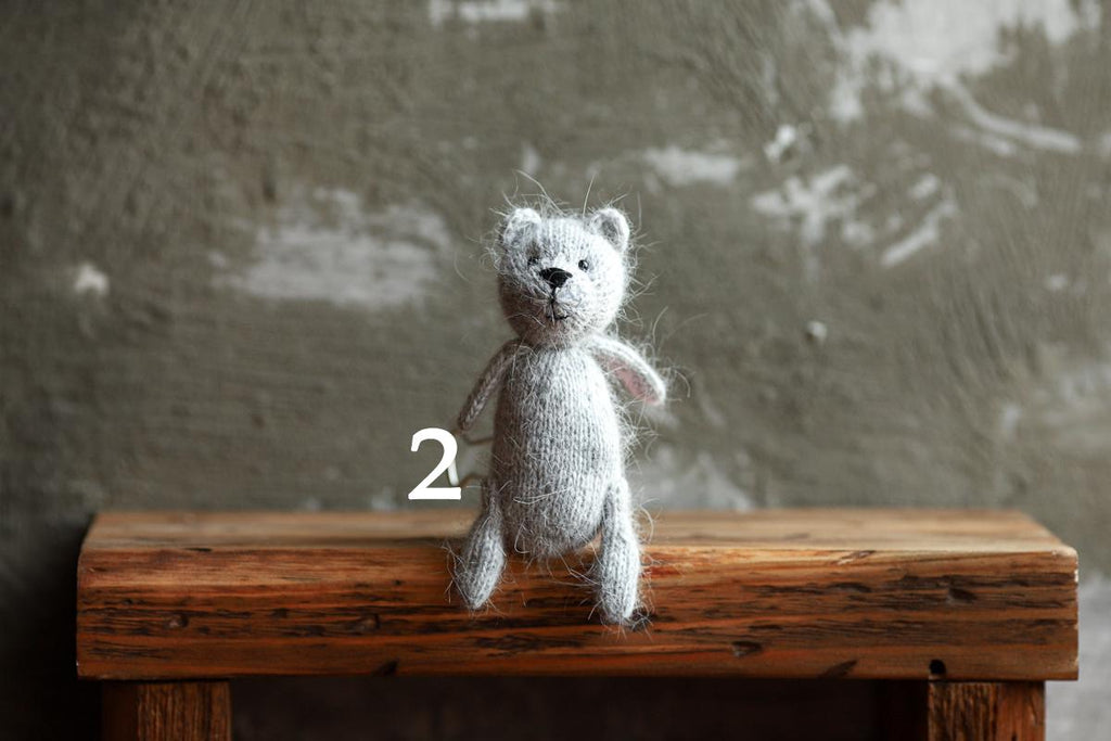 Newborn Knit Teddy Bear Outfit with Toy,Newborn Photography Props Set, Newborn Teddy Bear Outfit, Newborn Photo Props,Baby Bear Crochet Toy