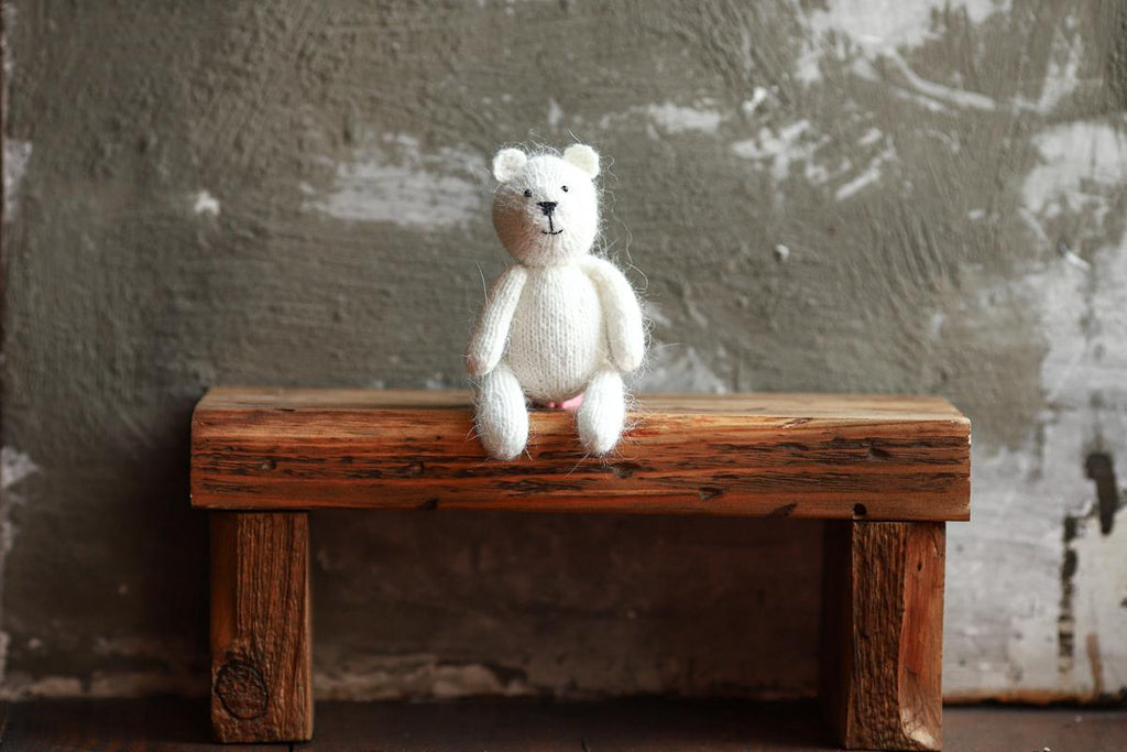 Newborn Knit Teddy Bear Outfit with Toy,Newborn Photography Props Set, Newborn Teddy Bear Outfit, Newborn Photo Props,Baby Bear Crochet Toy