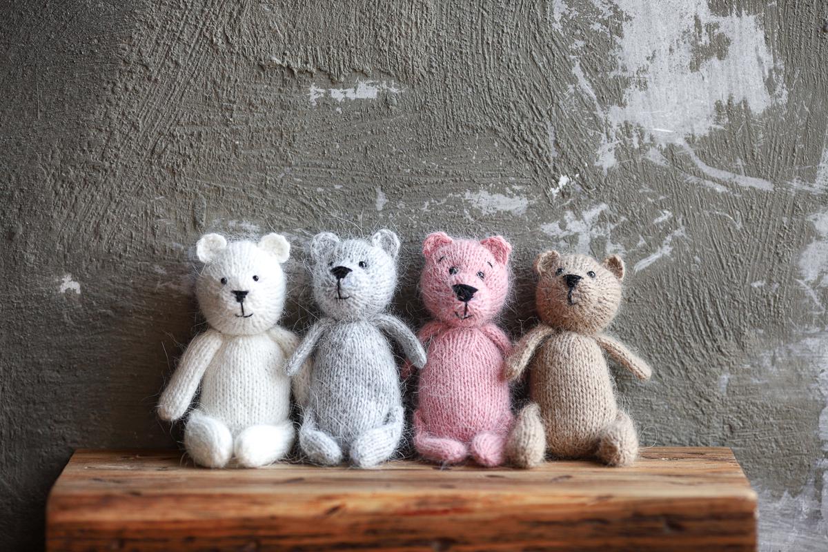Newborn Knit Teddy Bear Outfit with Toy,Newborn Photography Props Set, Newborn Teddy Bear Outfit, Newborn Photo Props,Baby Bear Crochet Toy