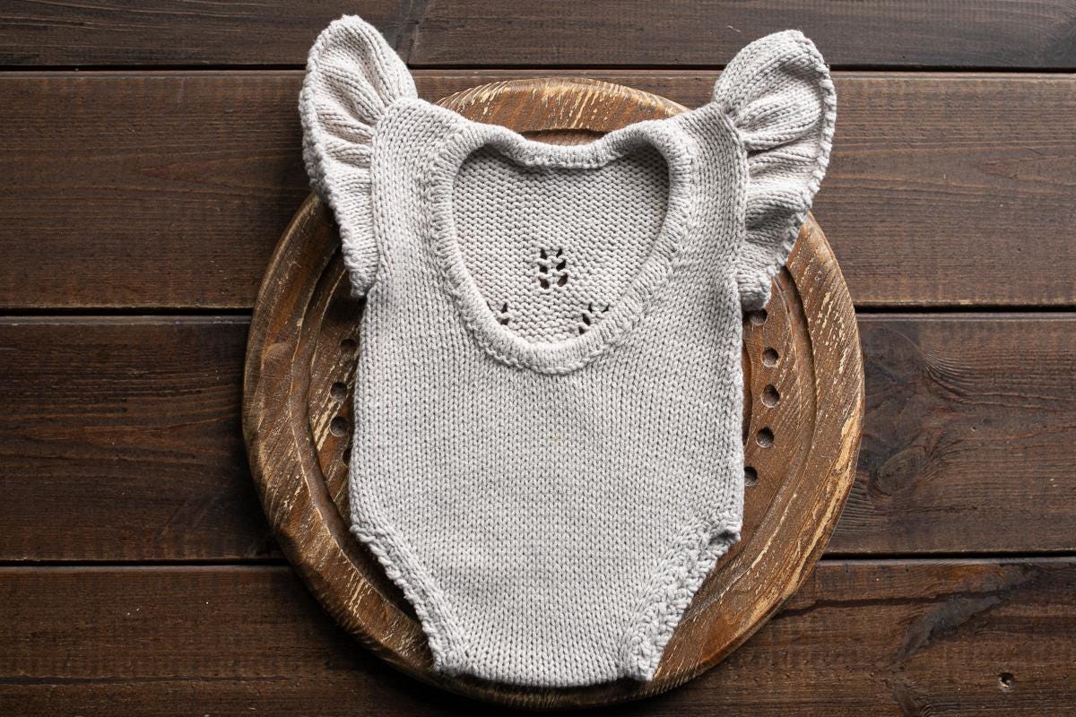 Knitted romper & bonnet,Newborn Photography Prop Set,Newborn photography outfit,Newborn girl photoshoot outfit,Pregnancy gift,Newborn props