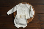 Newborn Knit romper,Newborn Knited set,Newborn socks,Newborn outfit,Newborn photography,Pregnancy gift,Knitted newborn photo props