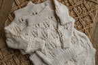 Newborn Knited set,Newborn Coming Home Outfit Knitted Baby Chunky Sweater,Bloomers,Newborn outfit,Pregnancy gift,Knitted newborn photo props