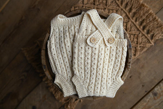 Knitted romper and Headband Set,Newborn Photography Prop Set,Newborn photography outfit,Newborn girl photoshoot outfit,Pregnancy gift