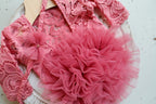 Pink lace romper for newborn girl photography outfit,Newborn Romper,Newborn Outfit,Newborn romper with Headband,Newborn Photography Prop