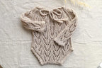 Knitted romper & bonnet,Newborn Photography Prop Set,Newborn photography outfit,Newborn girl photoshoot outfit,Pregnancy gift,Newborn props