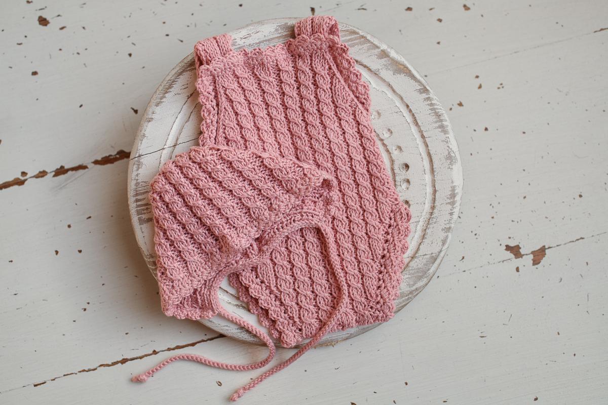 Knitted romper & bonnet,Newborn Photography Prop Set,Newborn photography outfit,Newborn girl photoshoot outfit,Pregnancy gift,Newborn props