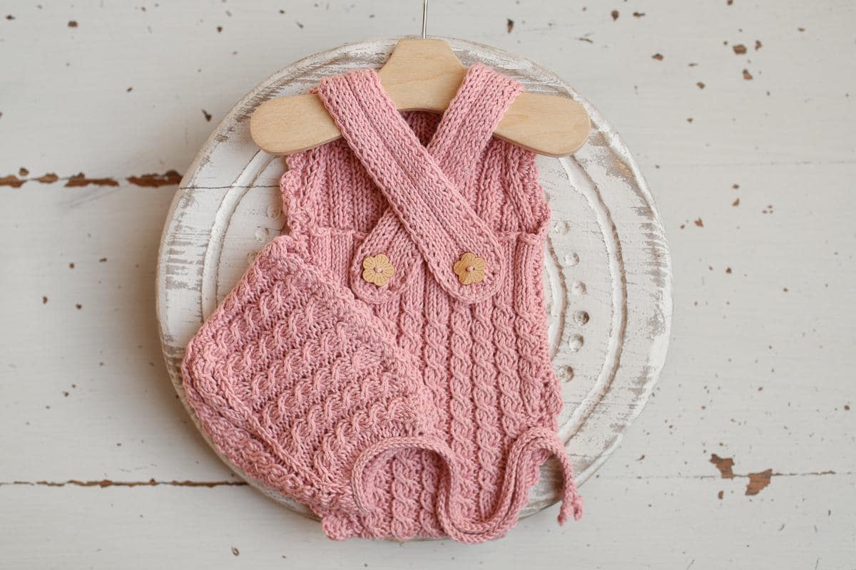 Knitted romper & bonnet,Newborn Photography Prop Set,Newborn photography outfit,Newborn girl photoshoot outfit,Pregnancy gift,Newborn props