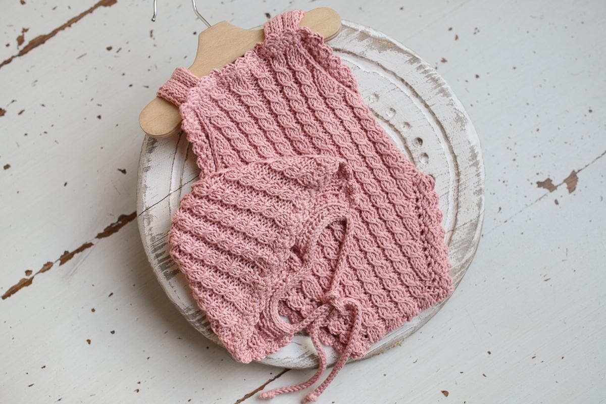 Knitted romper & bonnet,Newborn Photography Prop Set,Newborn photography outfit,Newborn girl photoshoot outfit,Pregnancy gift,Newborn props