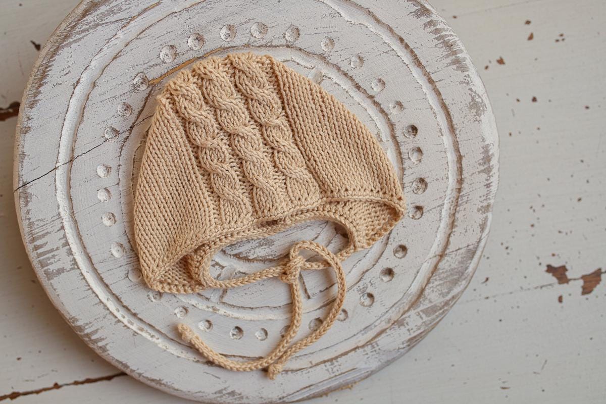 Newborn Knited set,Newborn Knit romper,Newborn Hat,Newborn outfit,Newborn cap,Newborn photography,Pregnancy gift,Knitted newborn photo props