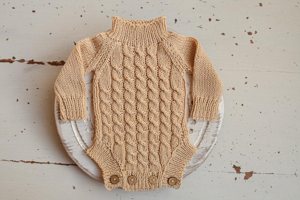 Newborn Knited set,Newborn Knit romper,Newborn Hat,Newborn outfit,Newborn cap,Newborn photography,Pregnancy gift,Knitted newborn photo props
