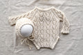 Knitted romper and bonnet,Newborn knitted Set,Newborn photography outfit,Сable knit romper,Pregnancy gift,newborn knit outfit,newborn props