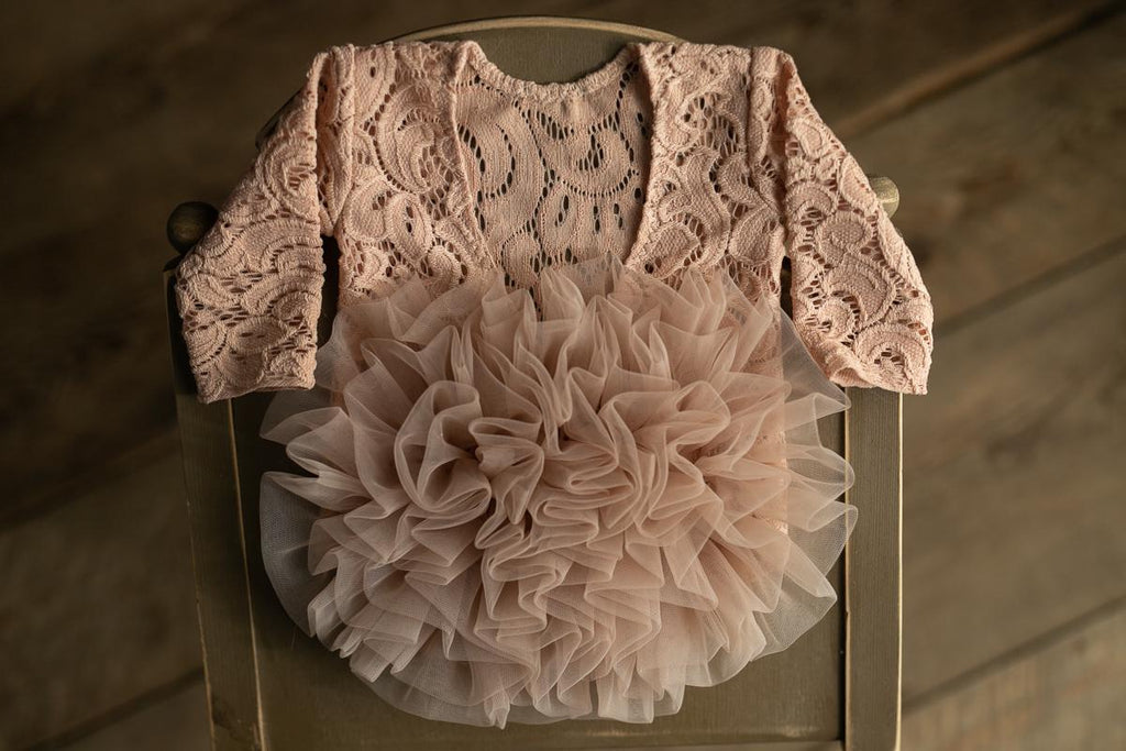 Newborn romper for Newborn Baby Girl with Elegant Lace Trim Headband,Newborn Photography Props,Newborn Prop,Pregnancy gift,Newborn baby gift