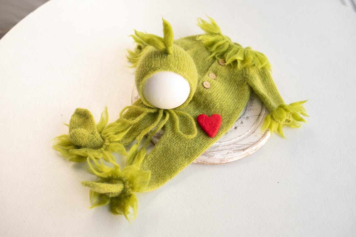 Newborn baby boy Knitted romper & Sleep Hat,Newborn Boy Outfit ,Newborn Photography Props,Newborn boy photoshoot outfit,Newborn photo prop