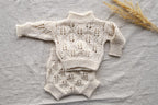 Newborn Knited set,Newborn Coming Home Outfit Knitted Baby Chunky Sweater,Bloomers,Newborn outfit,Pregnancy gift,Knitted newborn photo props