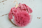 Pink lace romper for newborn girl photography outfit,Newborn Romper,Newborn Outfit,Newborn romper with Headband,Newborn Photography Prop