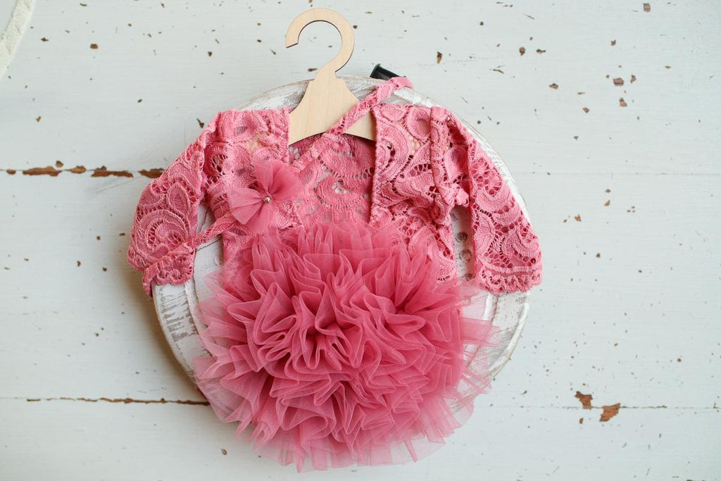 Pink lace romper for newborn girl photography outfit,Newborn Romper,Newborn Outfit,Newborn romper with Headband,Newborn Photography Prop