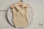 Knitted romper and bonnet,Newborn Photography Prop Set,Newborn photography outfit,Newborn girl photoshoot outfit,Pregnancy gift