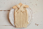 Knitted romper and bonnet,Newborn Photography Prop Set,Newborn photography outfit,Newborn girl photoshoot outfit,Pregnancy gift