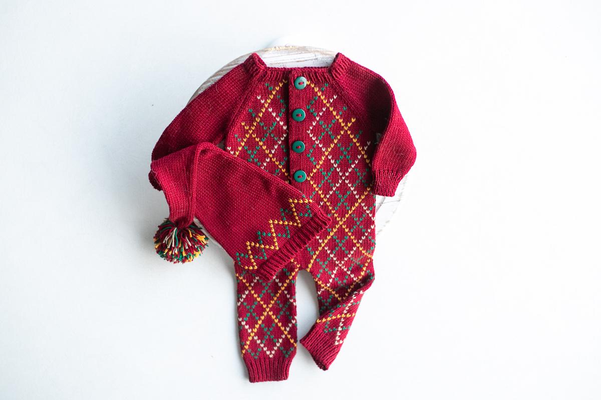 Newborn baby boy Knitted romper & Sleep Hat,Newborn Boy Outfit ,Newborn Photography Props,Newborn boy photoshoot outfit,Newborn photo prop