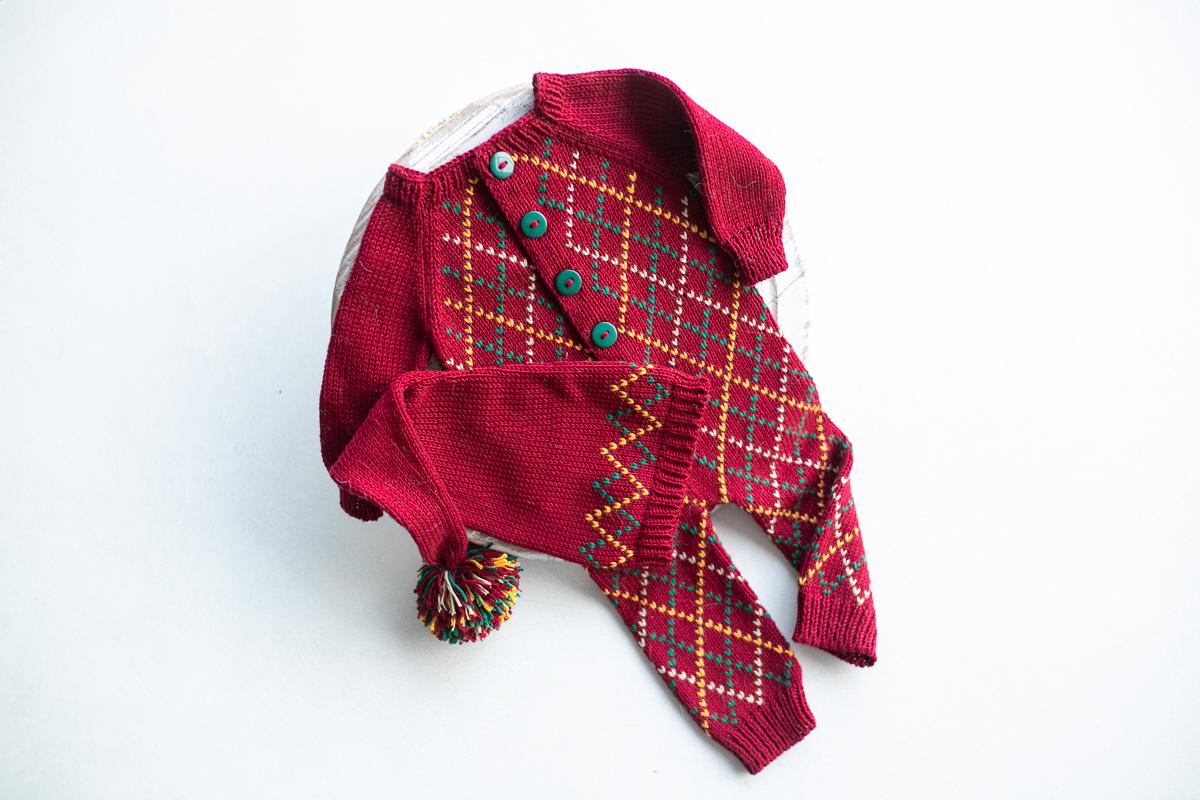 Newborn baby boy Knitted romper & Sleep Hat,Newborn Boy Outfit ,Newborn Photography Props,Newborn boy photoshoot outfit,Newborn photo prop