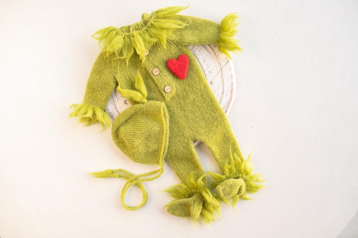 Newborn baby boy Knitted romper & Sleep Hat,Newborn Boy Outfit ,Newborn Photography Props,Newborn boy photoshoot outfit,Newborn photo prop