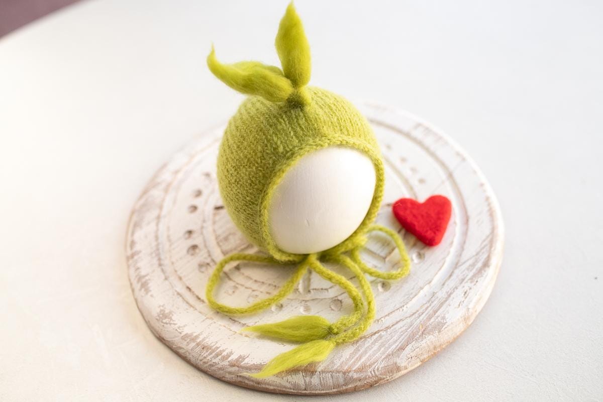 Newborn baby boy Knitted romper & Sleep Hat,Newborn Boy Outfit ,Newborn Photography Props,Newborn boy photoshoot outfit,Newborn photo prop